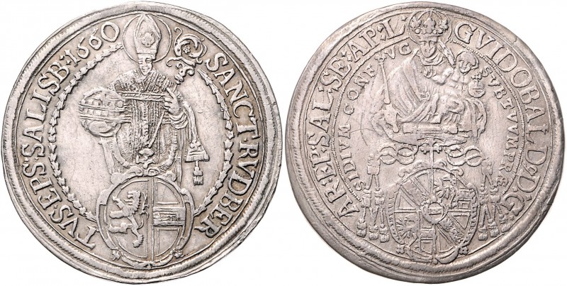 Guidobald Graf Thun und Hohenstein 1654 - 1668
Salzburg - Erzbistum. Taler, 1660...