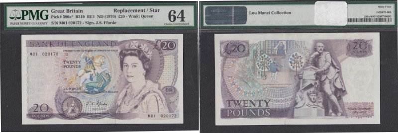 Twenty Pounds Fforde QE2 pictorial & William Shakespeare B319 Purple Replacement...