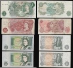 Bank of England (4) a small group in various grades good Fine to GEF - about UNC consisting of 1 Pounds Page (3) including QE2 pictorial B337 (2) with...