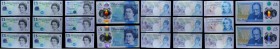 Bank of England 5 Pounds (14) all about UNC - UNC comprising Gill (2) B357 issue 1990 serial number J49 563367 and B353 issue 1988 serial number RH64 ...