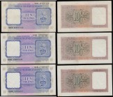 British Military Authority (3) a mixed grade average VF - GVF trio of the 10 Shillings Pick M5 ND 1943 (3) serial numbers 20C 649152, 03K 392048 and 0...