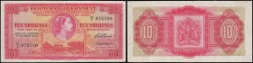 Bermuda Government 10 Shillings Pick 19c LAST date of issue for this denomination 1st October 1966 series V/1 975700, VF - GVF pressed. The note in re...
