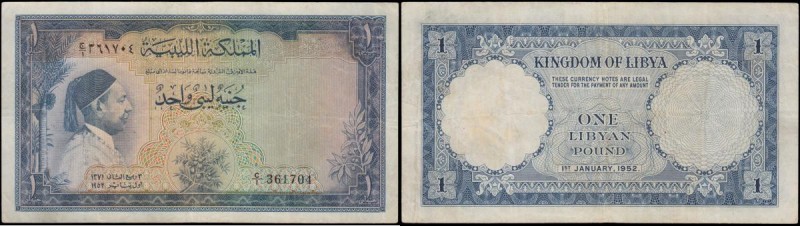 Libya Kingdom 1 Libyan Pound Pick 16 dated 1st January 1952 series C/1 361704, V...