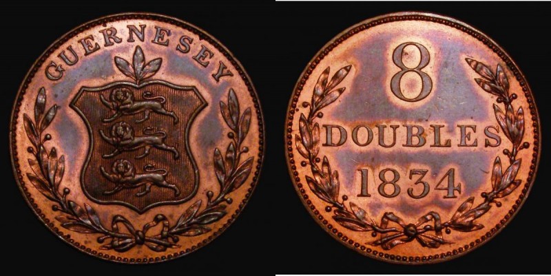 Guernsey 8 Doubles 1834 S.7200 EF or near so, once cleaned

Estimate: GBP 120 ...