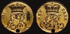Ticket or Pass New Park, Richmond Surrey, undated, 28mm diameter, Obverse: Crowned ornate GR cypher, Reverse: Crowned ornate EB cypher, with 271 incus...
