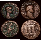 Ae As. Vespasian , Lyons Mint (77-78AD) Obv: Bust right laureate, globe at point of bust, Reverse S-C PROVIDEN below large altar, RIC 1234, Sear 803 V...