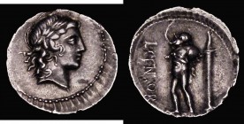 Roman Republic Ar Denarius L. Censorinus.&nbsp;(82 BC.) Rome mint. Obverse: Laureate head of Apollo right, Rev: Marsyas standing left, raising hand an...