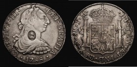 Dollar George III Oval Countermark on a Mexico 8 Reales 1788 Mo FM ESC 129, Bull 1852 Countermark Good Fine, host coin Fine

Estimate: GBP 175 - 350