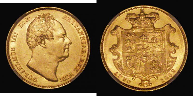 Sovereign 1832 Second Bust, Nose points to second I in BRITANNIAR, Marsh 17, in ...