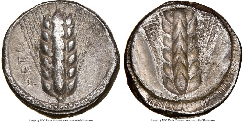 LUCANIA. Metapontum. Ca. 470-440 BC. AR stater (18mm, 6h). NGC Choice VF, brushe...