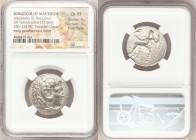 MACEDONIAN KINGDOM. Alexander III the Great (336-323 BC). AR tetradrachm (25mm, 17.08 gm, 7h). NGC Choice XF 5/5 - 3/5, Fine Style. Posthumous issue o...