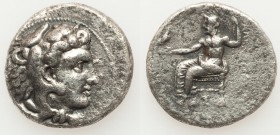 MACEDONIAN KINGDOM. Alexander III the Great (336-323 BC). AR tetradrachm (27mm, 16.50 gm, 1h). VG. Lifetime issue of Sidon, ca. 327-323 BC. Head of He...