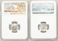 MACEDONIAN KINGDOM. Alexander III the Great (336-323 BC). AR drachm (18mm, 4.34 gm, 12h). NGC Choice AU 5/5 - 5/5. Posthumous issue of Abydus, ca. 310...