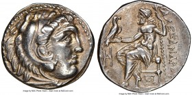 MACEDONIAN KINGDOM. Alexander III the Great (336-323 BC). AR drachm (18mm, 4.21 gm, 2h). NGC AU 5/5 - 5/5. Posthumous issue of Teos, ca. 310-301 BC. H...