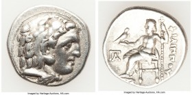 MACEDONIAN KINGDOM. Philip III Arrhidaeus (323-317 BC). AR drachm (18mm, 4.23 gm, 11h). VF. Lifetime issue of 'Colophon', ca. 323-319 BC. Head of Hera...