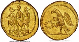 SCYTHIA. Geto-Dacians. Coson (ca. after 54 BC). AV stater (20mm, 8.47 gm, 11h). NGC MS 5/5 - 4/5. Ca. 44-42 BC. Roman consul (L. Junius Brutus) walkin...