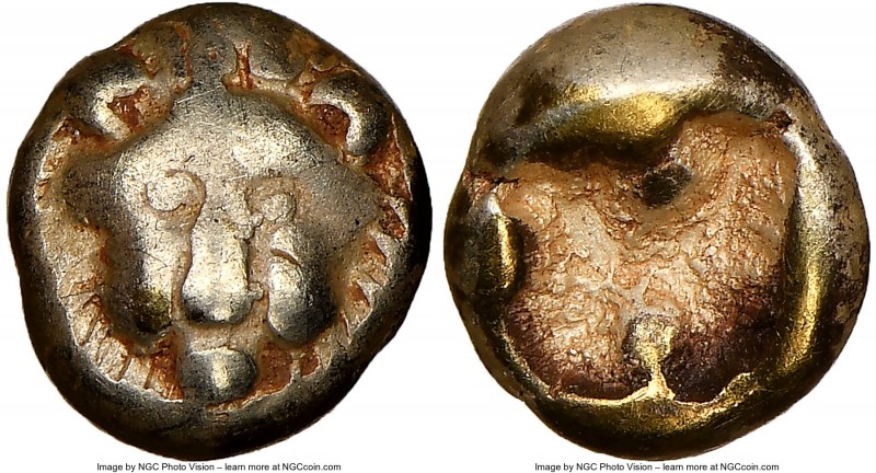 IONIA. Miletus. Ca. 600-550 BC. EL 1/24 stater or myshemihecte (6mm,0.54gm). NGC...
