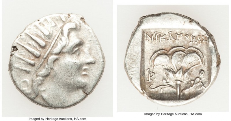CARIAN ISLANDS. Rhodes. Ca. 88-84 BC. AR drachm (15mm, 2.19 gm, 12h). Choice VF....