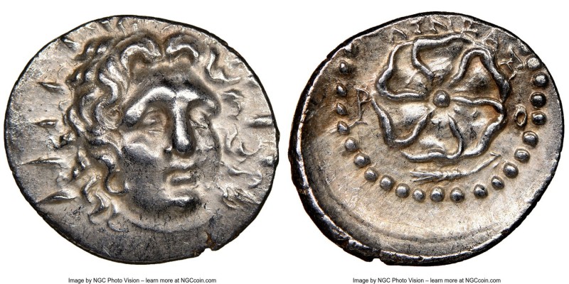 CARIAN ISLANDS. Rhodes. Ca. 84-30 BC. AR drachm (20mm, 4.16 gm, 1h). NGC Choice ...