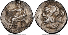 CILICIA. Tarsus. Pharnabazus, as Satrap (380-374/3 BC). AR obol (9mm, 10h). NGC XF. Ca. 380-379 BC. Ba'altars seated left, scepter surmounted by lotus...