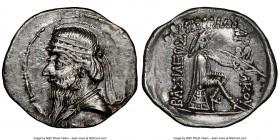 PARTHIAN KINGDOM. Phriapatios-Mithradates I (ca. 185-132 BC). AR drachm (22mm, 12h). NGC Choice VF, brushed, die shift. Hekatompylos, ca. 141-132 BC. ...