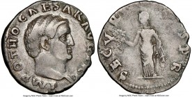 Otho (AD 69). AR denarius (19mm, 3.44 gm, 5h). NGC Choice VF 3/5 - 4/5. Rome, January-April AD 69. IMP OTHO CAESAR AVG TR P, bare, bewigged head of Ot...