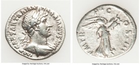 Hadrian (AD 117-138). AR denarius (19mm, 3.33 gm, 6h). VF. Rome, AD 119-122. IMP CAESAR TRAIAN-HADRIANVS AVG, laureate, draped bust of Hadrian right, ...
