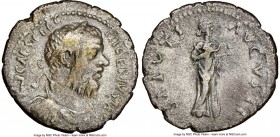Pescennius Niger (AD 193-194). AR denarius (19mm, 2.89 gm, 12h). NGC VF 5/5 - 2/5. Caesarea, AD 193-194. IMP CAES C PESC-NIGER IVST AVG, laureate, dra...
