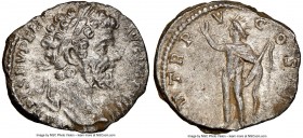 Septimius Severus (AD 193-211). AR denarius (17mm, 12h). NGC Choice VF. Laodicea, AD 197. L SEPT SEV PERT-AVG IMP VIIII, laureate head of Septimius Se...