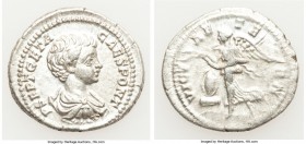 Geta (AD 209-211). AR denarius (21mm, 3.16 gm, 12h). About XF. Laodicea, AD 200-202. P SEPT GETA CAES PONT, bare-headed, draped and cuirassed bust of ...