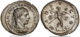 Elagabalus (AD 218-222). AR antoninianus (24mm, 5h). NGC Choice AU. Rome. IMP CAES M AVR ANTONINVS AVG, radiate, draped and cuirassed bust of Elagabal...