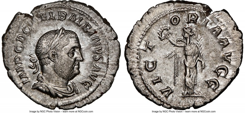 Balbinus (April-July AD 238). AR denarius (21mm, 3.28 gm, 12h). NGC Choice AU 5/...