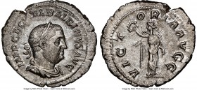 Balbinus (April-July AD 238). AR denarius (21mm, 3.28 gm, 12h). NGC Choice AU 5/5 - 4/5, Fine Style. Rome. IMP C D CAEL BALBINVS AVG, laureate, draped...