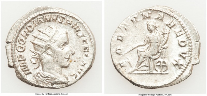 Gordian III (AD 238-244). AR antoninianus (23mm, 4.42 gm, 12h). About XF. IMP GO...