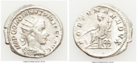 Gordian III (AD 238-244). AR antoninianus (23mm, 4.42 gm, 12h). About XF. IMP GORDIANVS PIVS FEL AVG, radiate, cuirassed bust of Gordian III right, se...