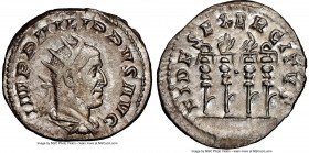 Philip I (AD 244-249). AR antoninianus (23mm, 7h). NGC AU. Rome, AD 248-249. IMP PHILIPPVS AVG, radiate, draped and cuirassed bust of Philip I right, ...