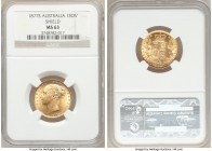 Victoria gold "Shield" Sovereign 1877-S MS63 NGC, Sydney mint, KM6. AGW 0.2355 oz. 

HID09801242017

© 2020 Heritage Auctions | All Rights Reserve...