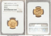 Victoria gold "St. George" Sovereign 1887-S MS62 NGC, Sydney mint, KM7. AGW 0.2355 oz. 

HID09801242017

© 2020 Heritage Auctions | All Rights Res...