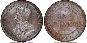 Pair of Certified Assorted Pennies NGC, 1) George V Penny 1917-(I) - MS62 Brown, Calcutta mint, KM23 2) George VI Penny 1946-(m) - AU58 Brown, Melbour...