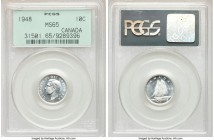 George VI 10 Cents 1948 MS65 PCGS, Royal Canadian mint, KM43. Untoned white semi-prooflike fields. 

HID09801242017

© 2020 Heritage Auctions | Al...