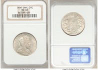 Edward VII 50 Cents 1906 MS60 NGC, London mint, KM12. Sheathed in a light peach tone. 

HID09801242017

© 2020 Heritage Auctions | All Rights Rese...
