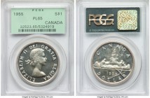 Elizabeth II Prooflike Dollar 1955 PL65 PCGS, Royal Canadian mint, KM54. Holder is cracked on reverse. 

HID09801242017

© 2020 Heritage Auctions ...