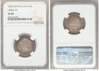 Pair of Certified Assorted Cents NGC, 1) Newfoundland. Victoria 20 Cents "Large 99" 1899 - XF40, London mint, KM4 2) Canada: George V 50 Cents "Narrow...
