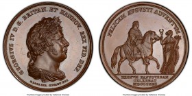 George IV bronzed copper Specimen "Hannover Visit" Medal 1821 SP65 PCGS, Eimer-1147. 39mm. Plain edge. By C. Voigt. GEORGIVS IV D G BRITAN ET HANNOV. ...