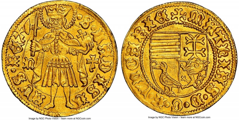 Matthias Corvinus (1458-1490) gold Goldgulden ND (1463-1464) UNC Details (Bent) ...