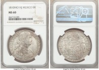 Ferdinand VII 8 Reales 1810 Mo-HJ MS60 NGC, Mexico City mint, KM110. Stress cracks in flan noted on portrait. 

HID09801242017

© 2020 Heritage Au...