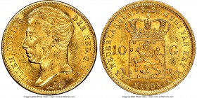 Willem I gold 10 Gulden 1824-B MS62 NGC, Brussels mint, KM56. AGW 0.1947 oz. 

HID09801242017

© 2020 Heritage Auctions | All Rights Reserved