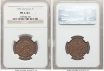 5-Piece Lot of Certified Assorted Issues NGC, 1) Canada: George V Cent 1911 - MS63 Brown, Ottawa mint, KM15 2) Canada: George V 5 Cents 1929 - AU58, O...