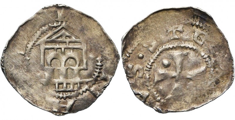 FRANCE, METZ, Evêché, Etienne de Bar (1120-1163), AR denier, Epinal. Grand modul...