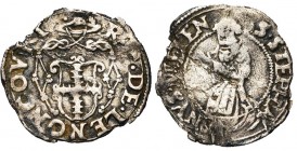 FRANCE, METZ, Evêché, Robert de Lenoncourt (1552-1555), AR bugne, s.d. (1551-1552), Vic-sur-Seille. D/ R C DE LENONCOVRT Son écu sous le chapeau de ca...